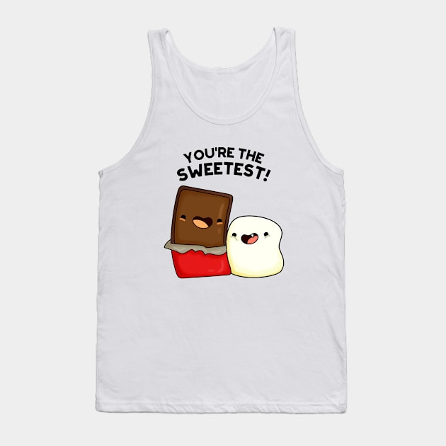 You're The Sweetest Funny Candy Pun Tank Top by punnybone